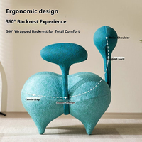Fauteuil paresseux Lazy Beanbag, nouveau design européen, style léger et luxueux, chaise ballon magique créative, design de designer, un siège, canapé-lit multifonctionnel