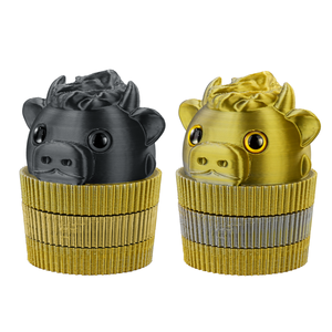 Creative Cow Design 3 Layer Manual Tobacco <b>Grinder</b> Plastic Smoking Accessory Storage Dispenser - Product Image 3