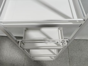 Étagère de rangement à plusieurs niveaux pour accessoires de la vie quotidienne, en métal, support d'affichage, couleur blanche, personnalisable, étagère d'affichage moderne - Product Image 6