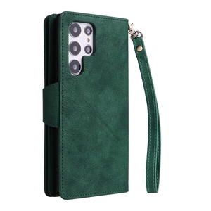 Funda tipo billetera con diseño de botón para <span class=keywords><strong>Samsung</strong></span> <span class=keywords><strong>Galaxy</strong></span> S22/A23/M23 5G/A53/A73 5G, para <span class=keywords><strong>Galaxy</strong></span> S23/S24 Funda de cuero - Product Image 2