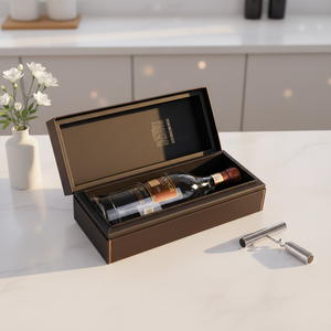 Cajas Rígidas de Envío para una Sola Botella de Vino, de Lujo, Alta Calidad, Desechables, Personalizadas OEM, Premium, con Esponja <span class=keywords><strong>y</strong></span> Laminación Mate - Product Image 4