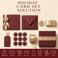 Carte de vœux personnalisée de Noël 5x7 pouces en carton 300 g/m² avec motif gaufré colombe blanche et flocon de neige, avec enveloppe assortie CBZ-X165