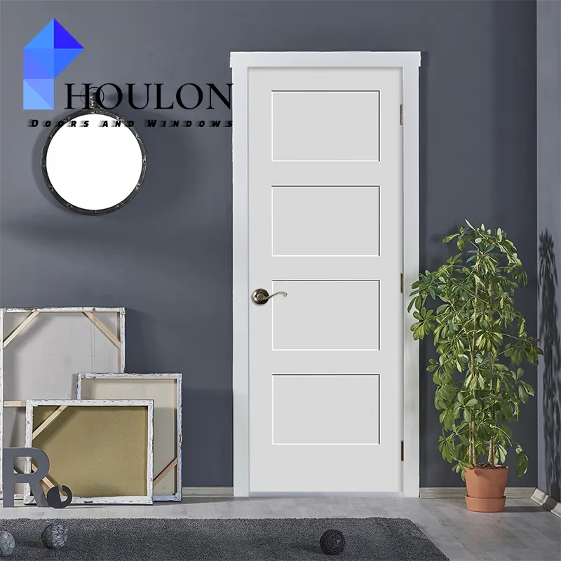 Competitive Price White Primed Internal MDF Hollow Core Wooden Room Door Interior Door