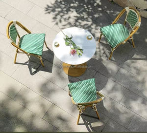 Muebles Vintage para Exteriores, Sillas de Bistró de Mimbre Francés, Sillas Parisinas para Cafetería, Restaurante, Bistró - Product Image 4