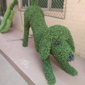 Sculpture d'animal de simulation de haute qualité, décoration, chien artificiel, <span class=keywords><strong>plantes</strong></span> artificielles de grande taille pour l'extérieur, sculpture en herbe artificielle - Product Image 3