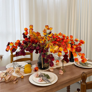 Lanterne artificielle en forme de tonneau, bouquet de fruits, fleurs en soie résistantes à la décoloration, 30cm-100cm, décoration intérieure, décoration de festival - Product Image 3