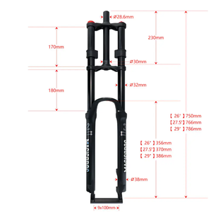 Phuộc xe đạp nhôm 26'' 27.5'' 29'' hợp kim nhôm, điều khiển tay, xe đạp leo núi, giảm xóc khí, phuộc đôi, xuống dốc - Product Image 4