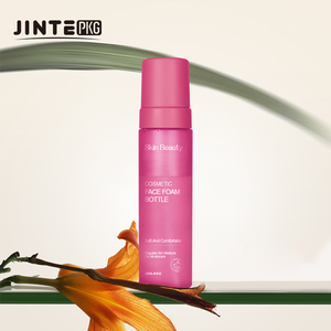 Botella de Espuma Autobronceadora de Lujo de 200 ml con Bomba y Tapa, Botella de Plástico para Jabón de Manos Espumoso, Limpiador Facial, Botella Rosa Intenso - Product Image 2