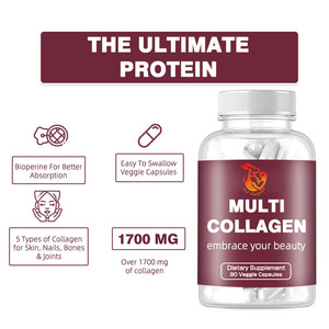 OEM Private Label Multi <b>Collagen</b> Capsule with Protein <b>Collagen</b> Complex Supplement for Healthy Skin Help Bone Strength Capsules - Product Image 4
