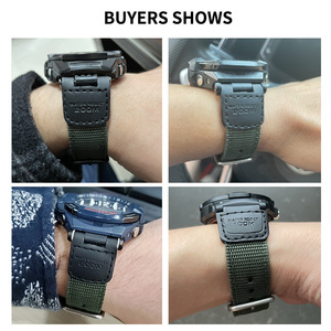 Bracelet de <span class=keywords><strong>montre</strong></span> en toile de nylon souple avec boucle à ardillon pour <span class=keywords><strong>Casio</strong></span> SGW 100 GW-3500B/3000B/2000/2500 - Product Image 5