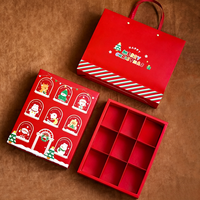 Boîte d'emballage vide pour biscuits et bonbons de Noël, type boîte mystère, calendrier de l'Avent, boîte cadeau pour biscuits, personnalisable, vente en gros, fabricant