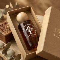 Vente en gros de flacons de parfum en verre à fond épais de 30 ml, 50 ml, 100 ml, flacons de parfum colorés transparents avec bouchon en bois et boîte cadeau