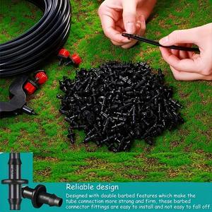 Connecteur d'irrigation goutte à goutte 47, raccord en plastique noir à double crochet pour système d'irrigation, accessoires de jonction de tuyaux - Product Image 4