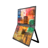 Monitor ganda lipat portabel rotasi 15.6 ° 1080 inci 180 P untuk laptop Windows