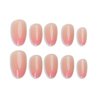 Y108 Kaixin – Kit d'ongles artificiels réutilisables courts en amande, pour la maison, couleur magenta violet, style français, fournitures pour ongles artificiels
