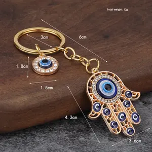 تعليقة سيارة عابرة للحدود بتصميم أوروبي أمريكي، عين الشيطان، يد تيمور، عيون زرقاء تركية، فتاحة زجاجات، دولفين، فيل، سبيكة الزنك - Product Image 3