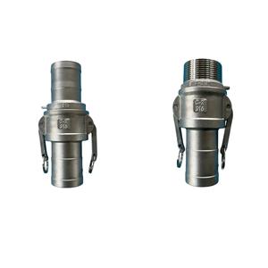 WZ acier inoxydable 304 316 douilles droites avec leviers de verrouillage tuyau barbelé Camlock Atype raccords à came et rainure - Product Image 3