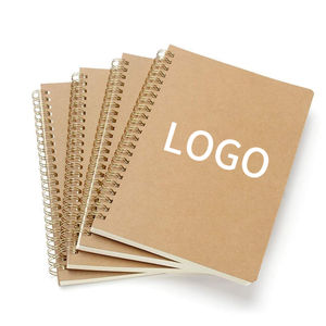 <span class=keywords><strong>Quaderno</strong></span> a Spirale <span class=keywords><strong>A5</strong></span> per Studenti con Copertina in Carta Kraft, Pagine Bianche, Personalizzabile con Logo, Vendita all'Ingrosso - Product Image 1