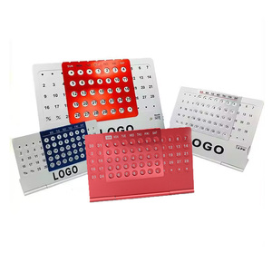 2026 Perpetual Standing Desk Calendar Free Sample Aluminum Printed Table Style for Promotional Purposes