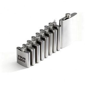 กระติกน้ำสุราแบบพกพาขนาด 2 4 6 8 ออนซ์ สำหรับผู้ชาย ใส่เหล้าวิสกี้ ไวน์  พร้อมกล่องใส่  ทำจากสแตนเลส เหมาะสำหรับพกพาและกิจกรรมกลางแจ้ง - Product Image 1