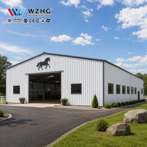 Salle d'équitation en acier sur mesure avec structure préfabriquée à grande portée pour installations d'équitation professionnelles - Product Image 1