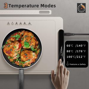 <b>Folding</b> Storage Square Silicone Warm Board Portable <b>Small</b> Family Dining <b>Table</b> With Adjustable Temperature Coil Heating Silicone - Product Image 3