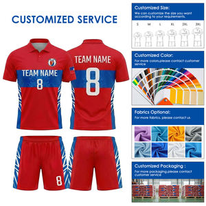 Conjunto de Uniforme de Fútbol Personalizado por Sublimación, Camiseta de Fútbol Transpirable de Poliéster de Secado Rápido, Conjuntos de Fútbol OEM - Product Image 4