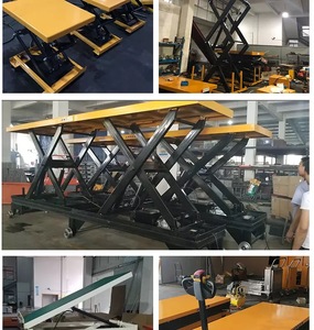 छोटे कैंची लिफ्ट तालिका/गोदाम के लिए मैनुअल ट्राली गाड़ी/हल्के वजन हाथ हाइड्रोलिक कैंची गोदाम ट्राली गाड़ी लिफ्ट - Product Image 4