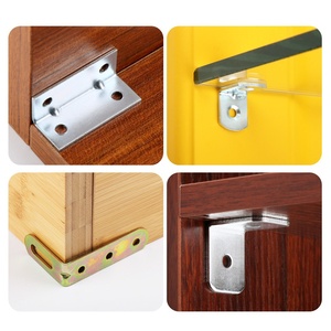 Connecteur fixe en alliage de zinc à angle droit de 90 degrés avec supports de meubles d'angle en stratifié de couleur pour armoires chaises - Product Image 2