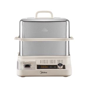 Vaporera Eléctrica Midea de 16.5L con Tapa de Acero Inoxidable, Control Digital, Dos Niveles, Color Blanco Albaricoque, para Uso Doméstico en la Cocina - Product Image 5