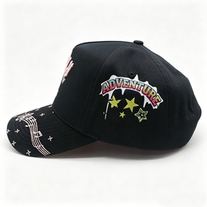 Gorra de Béisbol con Bordado de Estrella y Mariposa con Notas Musicales, Gorra Trucker Ajustable con Bordado 3D Personalizado - Product Image 4