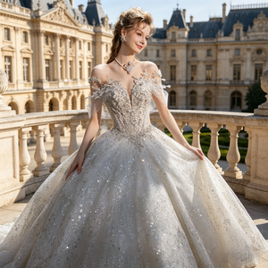 <span class=keywords><strong>Abito</strong></span> <span class=keywords><strong>da</strong></span> <span class=keywords><strong>sposa</strong></span> elegante stile Boho a trapezio <span class=keywords><strong>taglie</strong></span> <span class=keywords><strong>forti</strong></span>, alta qualità, decorazione floreale sul collo, motivo in pizzo, vita naturale - Product Image 2