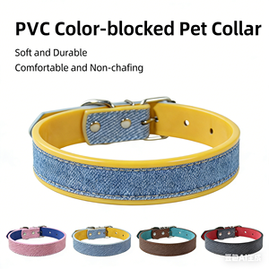 Collar para Perro de Cuero PVC de Selección Estricta, Collar para Gato con Combinación de Colores - Product Image 5