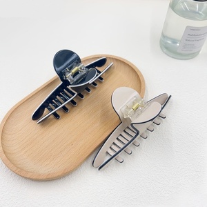 Juego de Pinzas para el Cabello Coreanas Personalizadas 2026 para Mujer, Pinzas Grandes y Sencillas de Acetato, Geométricas, de Color Sólido, Accesorios de Moda para el Cabello - Product Image 4