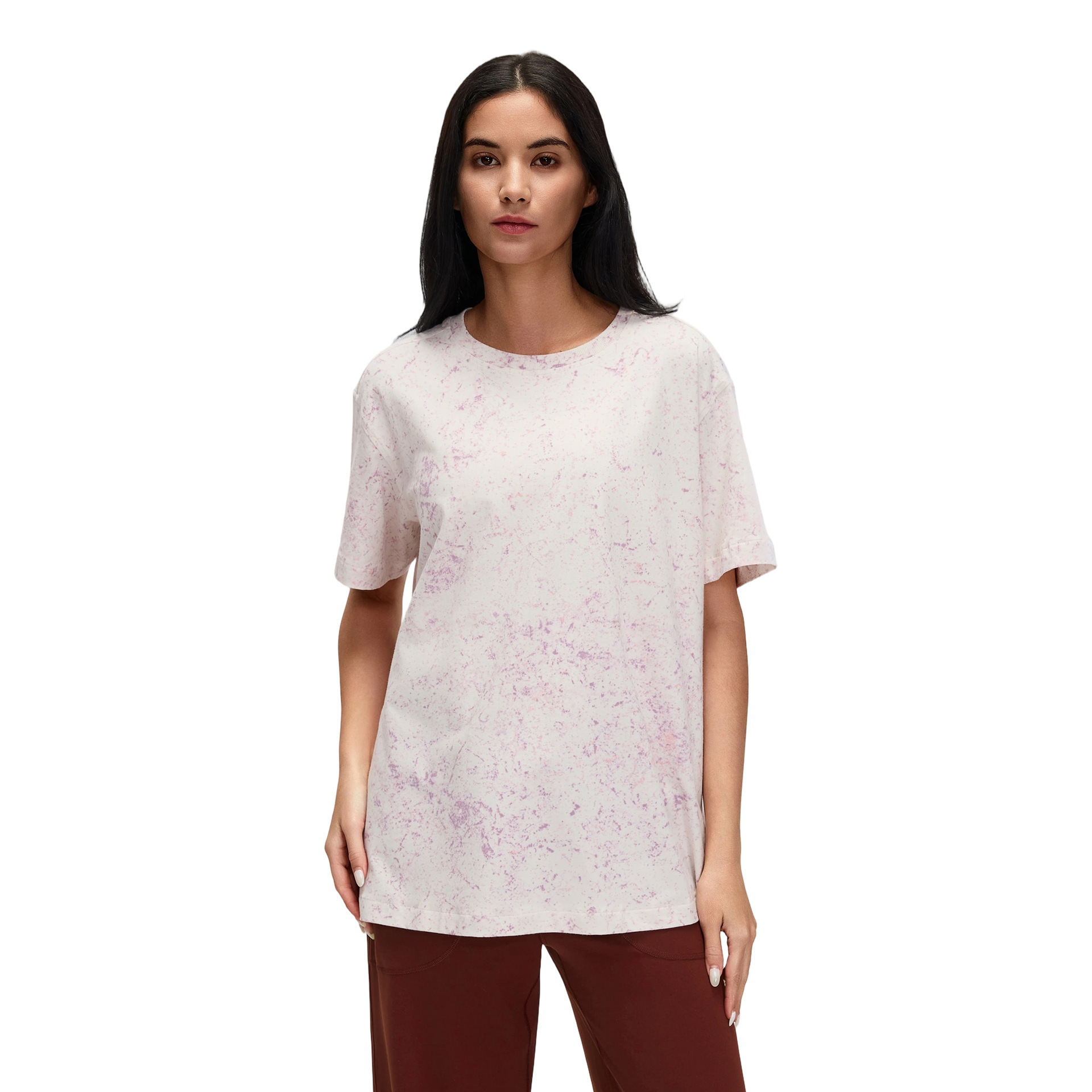 Loose-fitting Breathable Summer Printed Yoga Clothing Women Running Sports Fitness Top Casual Versatile Sports Short-sleeve