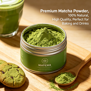 30g de Té Verde Matcha Puro en Polvo, Auténtico Grado Ceremonial Japonés, Rico en Antioxidantes, Envase de Estaño - Product Image 1