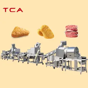 Línea de fabricación de hamburguesas de alta capacidad, máquinas de producción de productos de carne, pepitas de pollo