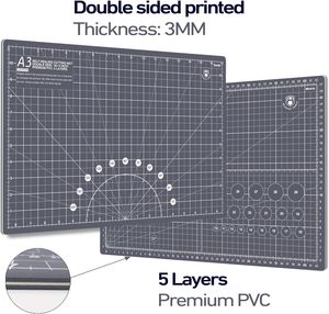 <span class=keywords><strong>Tapis</strong></span> <span class=keywords><strong>de</strong></span> <span class=keywords><strong>découpe</strong></span> A3 45x30cm, 3 couches, double face, auto-cicatrisant - Product Image 3