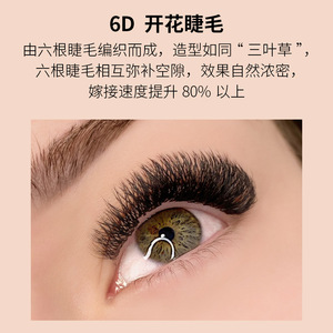 ขนตาปลอม Glamlash รูปทรง W ขนาด 0.07 C0.07 D ทำจากเส้นใยสังเคราะห์ PBT แบบพัด ให้ลุคสวยเป็นธรรมชาติ - Product Image 5