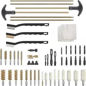 Conjunto de limpeza universal de arma, kit de limpeza universal para arma do oem, 58 peças, ferramentas plásticas para todos os limpadores de arma cuidados