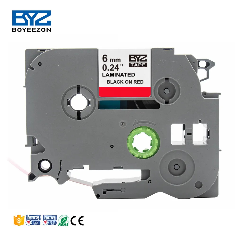 Cinta TZE compatible con cartucho de cinta Brother, 6mm, Tz411, Tze411, cinta para impresora de reemplazo de cinta para fabricante de etiquetas