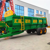 Grand épandeur de compost commercial de 16 m³ Épandeur de fumier vertical