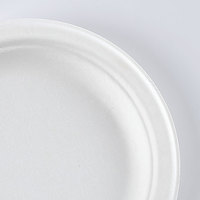 Boîte à lunch jetable biodégradable de 6 pouces en papier de canne à sucre et de bagasse avec insert en bambou maintenant disponible pour le marché des EAU