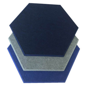 Panel acústico hexagonal de nuevo diseño colorido, paneles de pared a prueba de sonido de fibra de poliéster para Decoración - Product Image 2