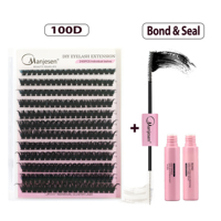 Pestañas Postizas DIY Efecto Volcánico 94D Curva M 12-18mm Marrón Oscuro Mezclado con Rojo Cálido Dramático para Explorador Volcánico