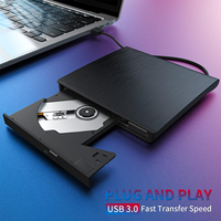 Unidad de CD/DVD externa, grabadora de CD USB 3,0, reproductor de unidad óptica de CD/DVD portátil, lector, escritor para ordenador portátil de escritorio