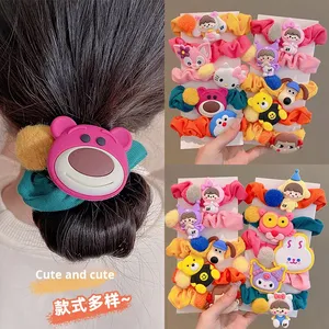 Coletero Infantil con Forma <span class=keywords><strong>de</strong></span> Intestino Grande en Colores Pastel, Banda Elástica para el Cabello <span class=keywords><strong>de</strong></span> Niña, No Daña el Cabello, Lindas Lentejuelas, Hecho a Mano, para Cumpleaños - Product Image 2