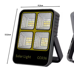 NEW IP65 Solar Powered USB Rechargeable LED Flood <b>Light</b> with Powerbank Battery Emergency Portable Camping <b>Working</b> Lamp - Product Image 1