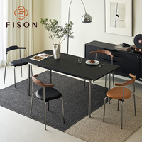 Table à manger extensible rectangulaire moderne en bois massif pour 6 personnes, pour la maison, la cuisine ou le salon