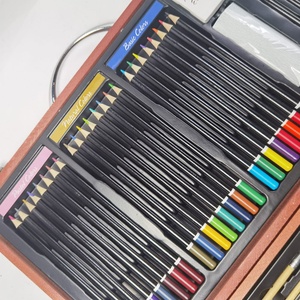 GF Populaire – Coffret de 79 pièces de fournitures artistiques en bois pour enfants, idéal pour le <span class=keywords><strong>dessin</strong></span>, la <span class=keywords><strong>peinture</strong></span> et la coloration – Vente en gros - Product Image 3